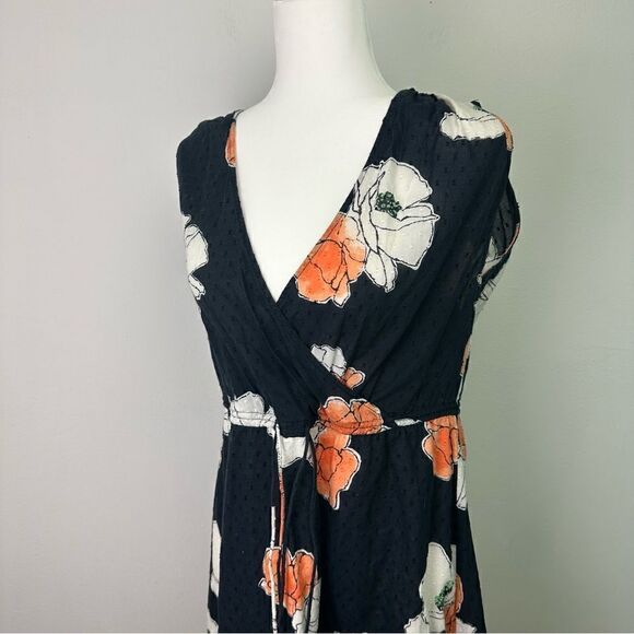 Noa Noa Floral Textured Tie Waist Dress Small - Picture 2 of 10